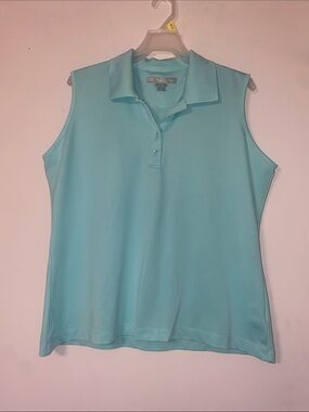 Greg Norman Collection Sleeveless Polo - Aqua